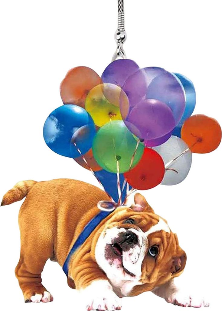 Auto-Anhänger, Ballon, Katze, Hund, hängendes Ornament mit Schlüsselband, einfach aufzuhängen, realistisch aussehendes, bezauberndes Tier-Ornam...