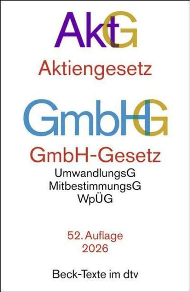 Maîtriser le Droit Allemand avec Aktiengesetz et GmbH-Gesetz Officiel