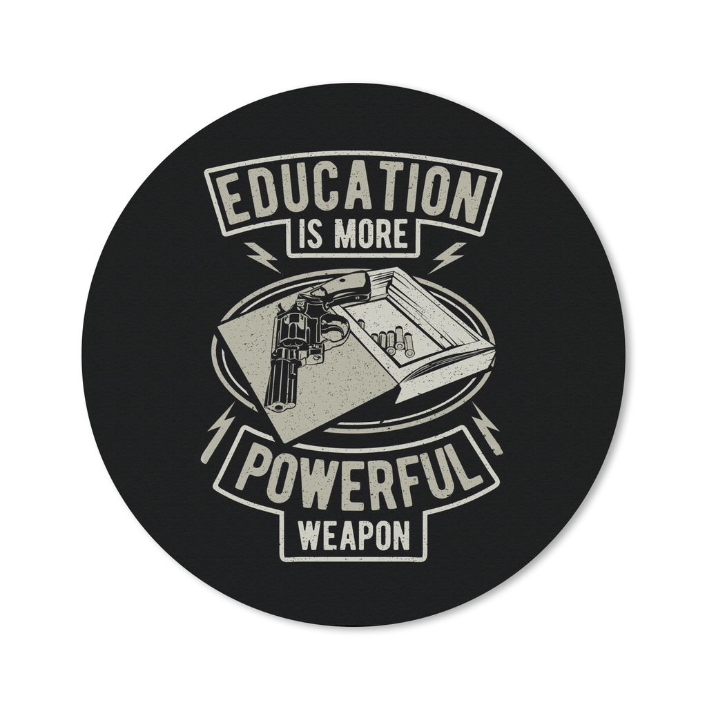 MuchoWow Mauspad Mousepad Pistole - Vintage - Zitat 20x20 cm - Mousepads - Maus Mat - Pad - Mausunterlage - Schreibtischmatte
