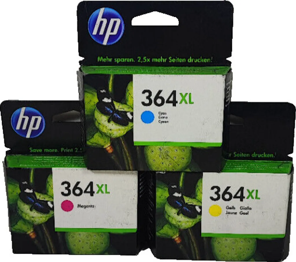 Cartouches HP 364XL cyan magenta jaune CB323EE grande capacité pas cher
