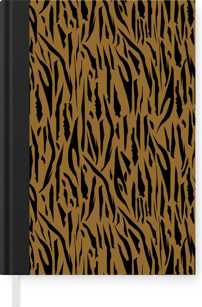 MuchoWow Notizbuch Tagebuch Haushaltsbuch Notebook A5 Muster - Tigerdruck - Pelz - Notizblock - Notizheft - Notebook - Schreibblock - Papier