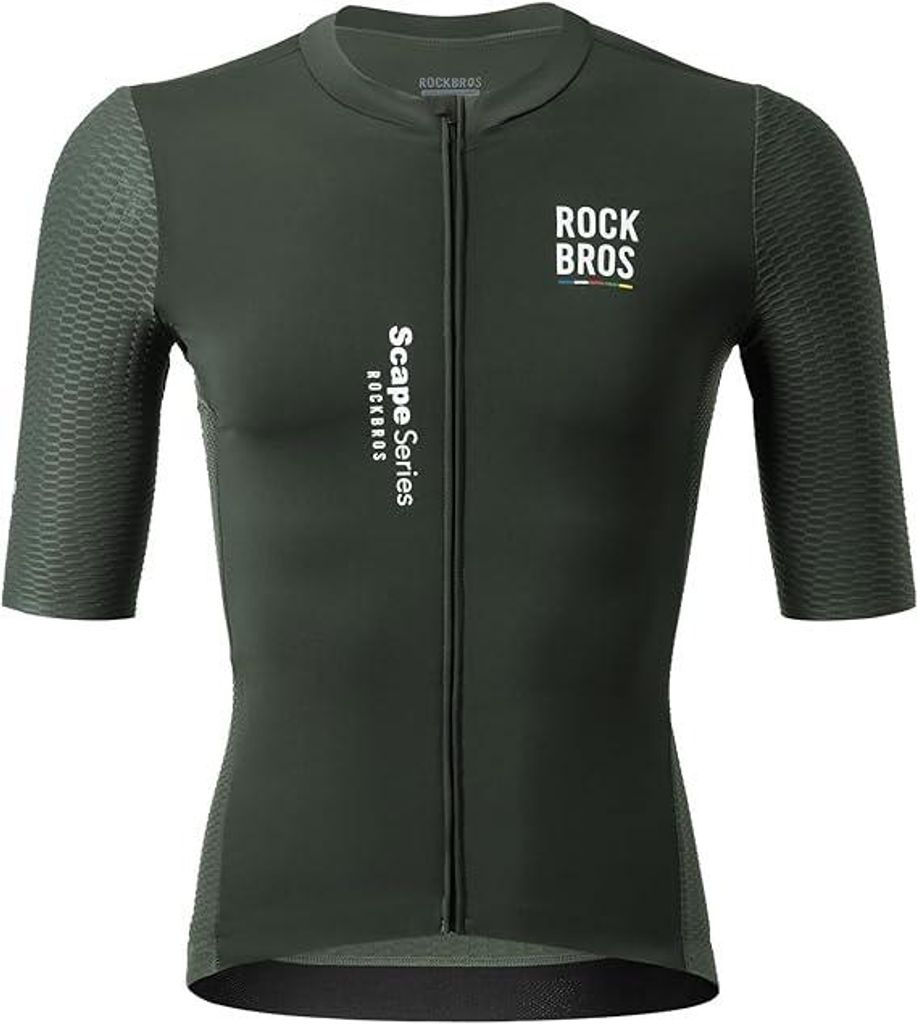 ROCKBROS Road to Sky Herren Radtrikot Fahrradtrikot Kurzarm, Fahrradbekleidung Fahrrad Trikot für Männer, Atmungsaktives Radsport Bekleidung