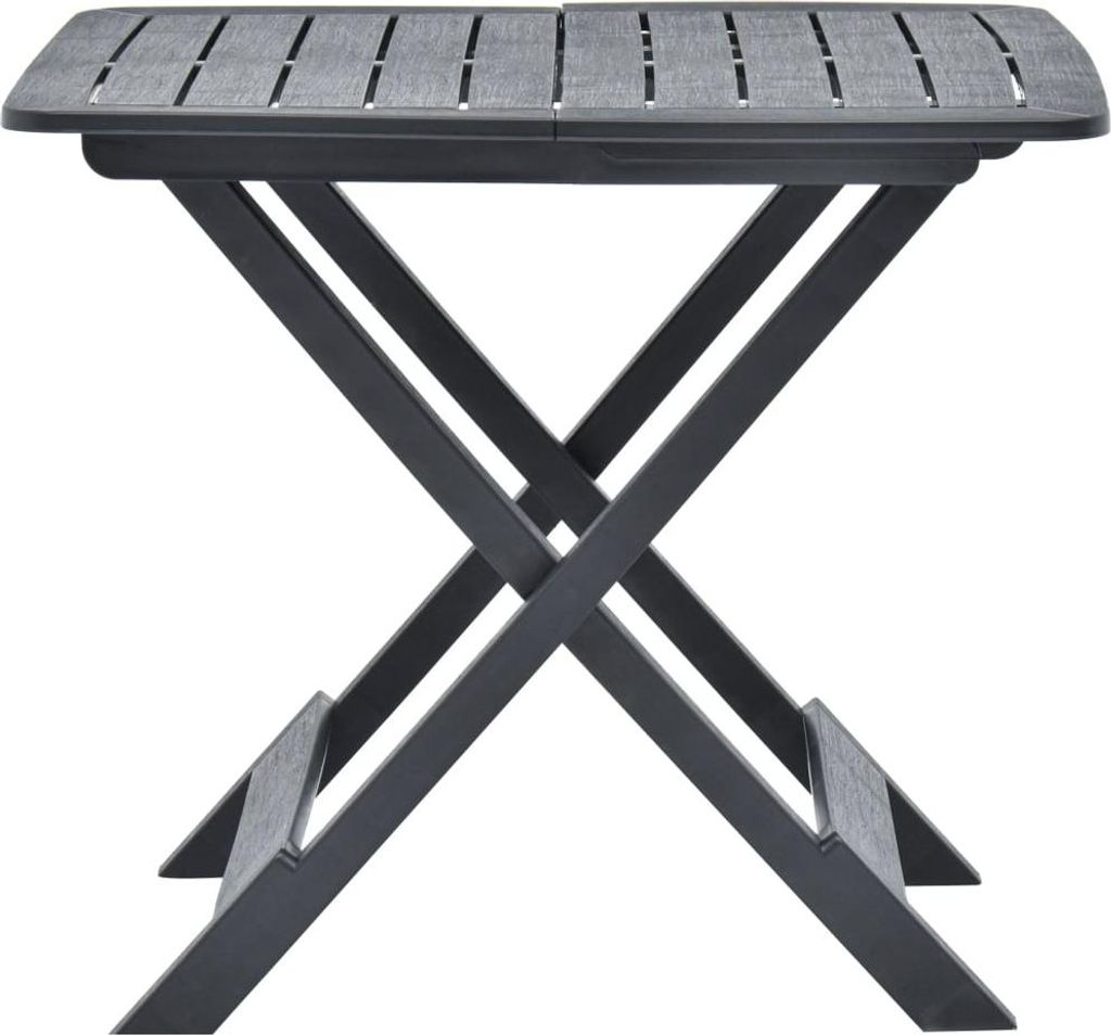 vidaXL Gartentisch Klappbar Anthrazit 79x72x70 cm Kunststoff