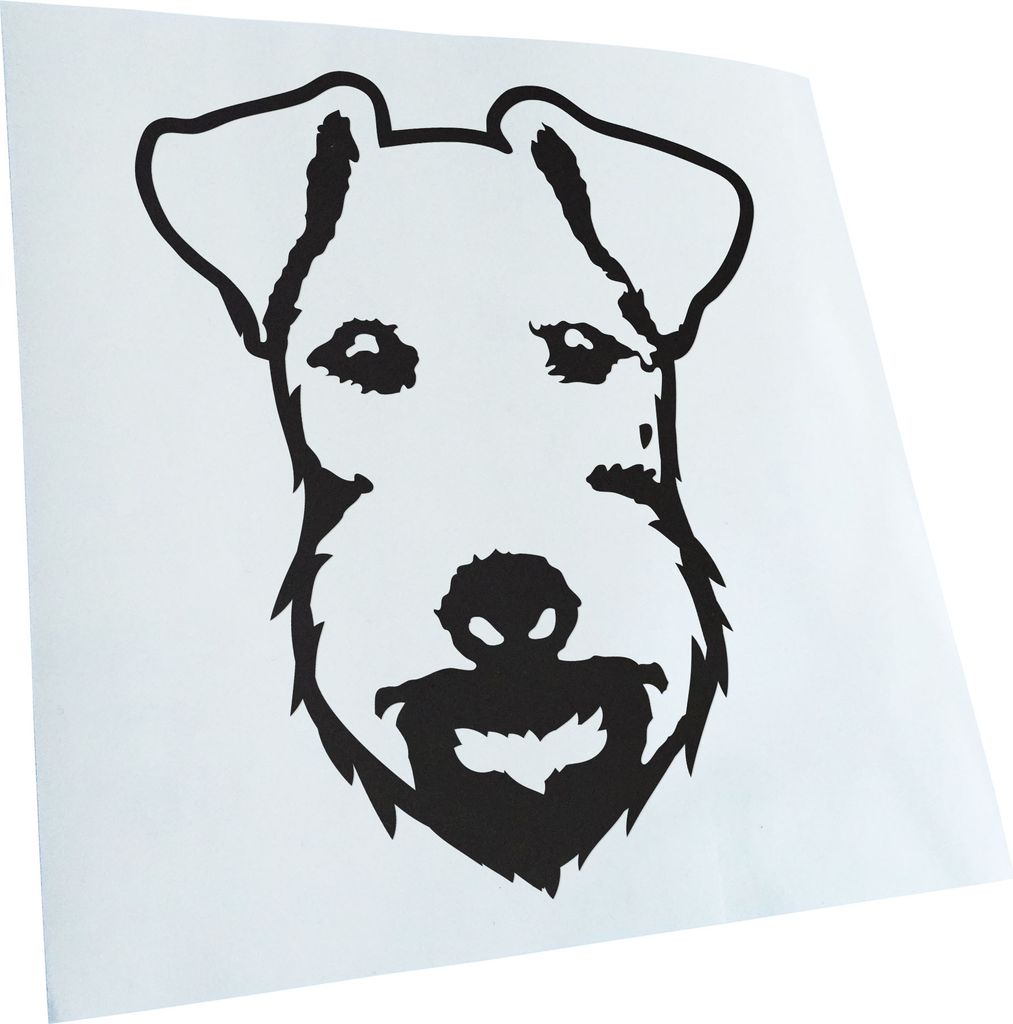 Kiwistar - Autoaufkleber - lakeland terrier Hund - Mattschwarz - 24x20cm - Aufkleber für Auto, Laptop, Fahrrad, LKW, Motorrad mehrfarbig JDM Decal...
