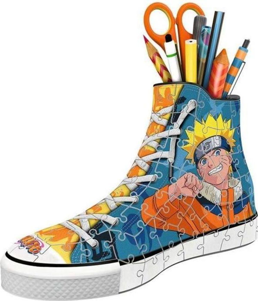 3D Puzzle Sneaker Naruto Ravensburger, 108 Teile, Blau, 21,4 x 13,5 cm
