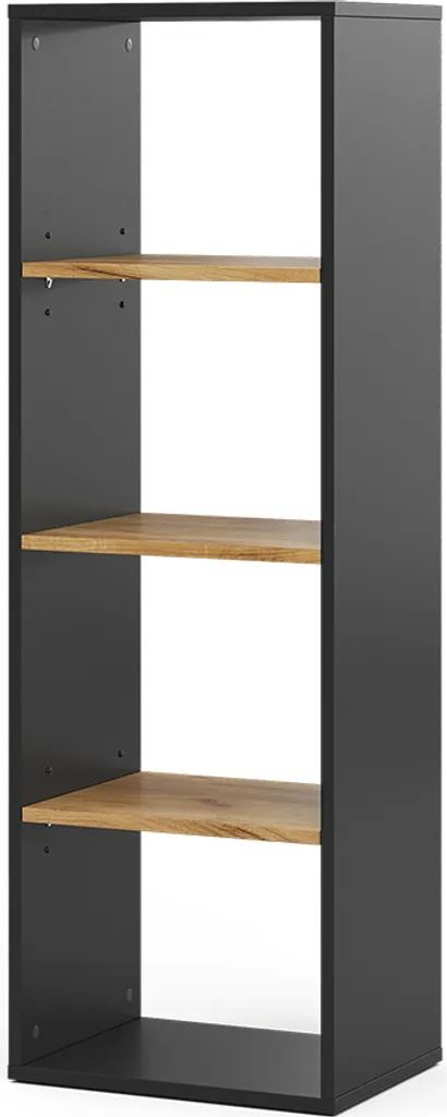 Étagère à livres Vicco Tomy Anthracite et Chêne doré 40x120cm Modèle 54663