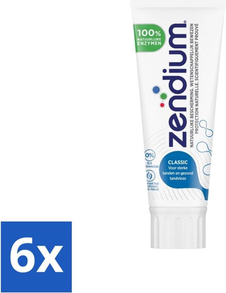 Zendium Zahnpasta Classic 75 ml - Vorteilspack - 6 Stücke