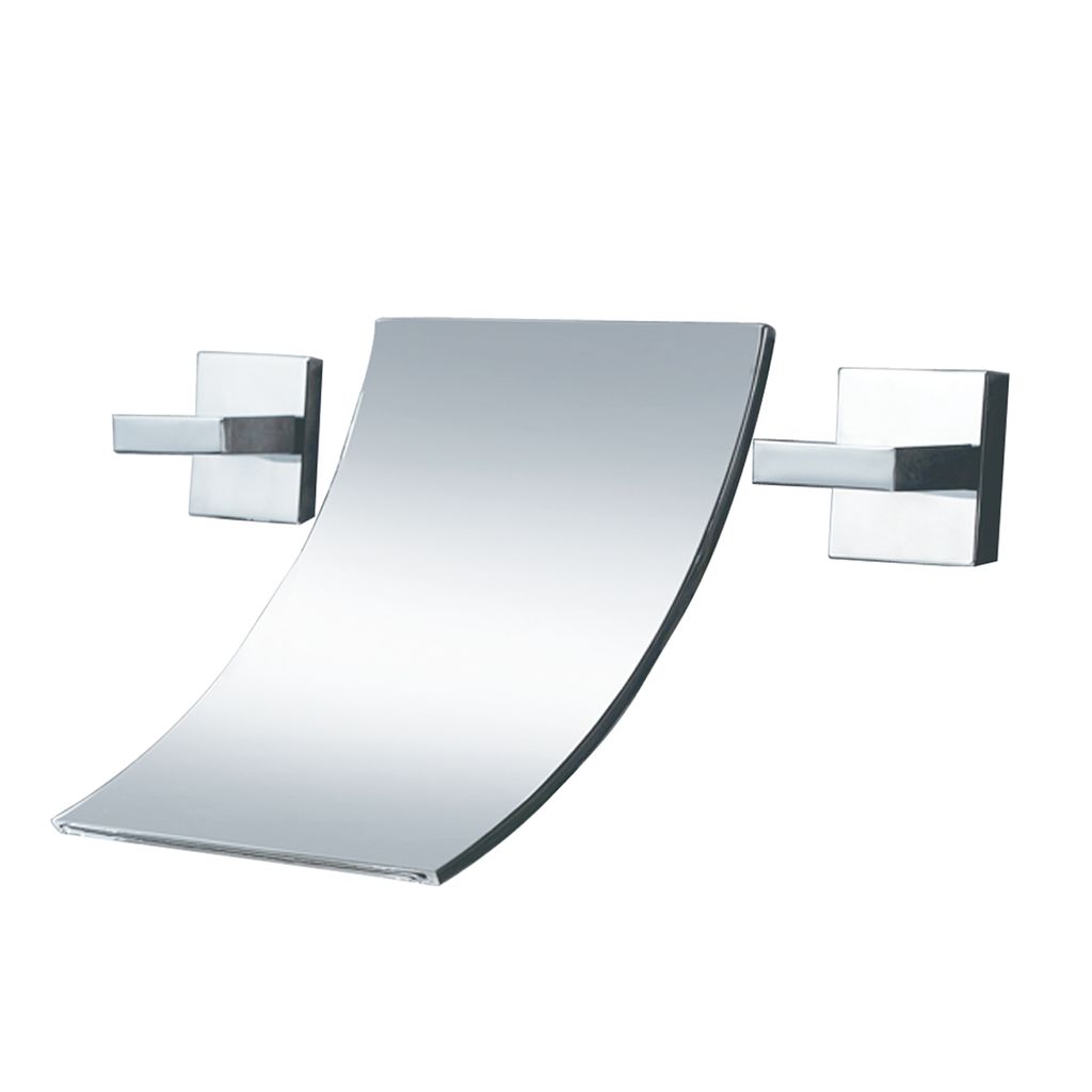 WISTUM Mischbatterie Badewanne, Unterputz Wasserfall Wannenarmatur Wannenbatterie Wannenmischer 3 loch