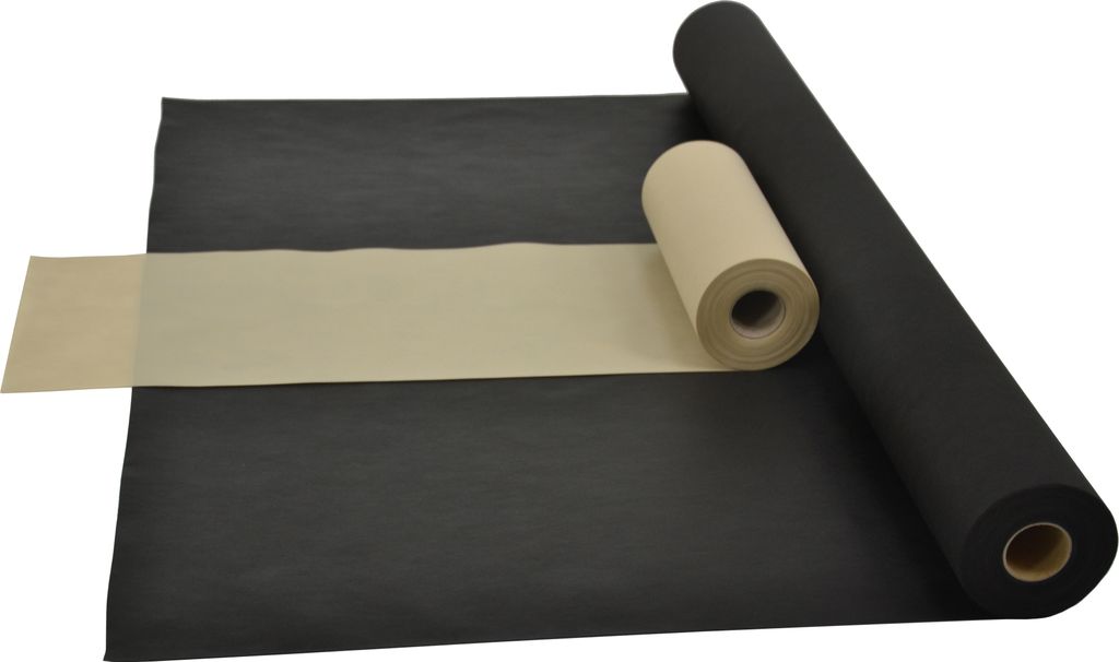 Sensalux Kombi-Set 1 Tischdeckenrolle 1m x 25m schwarz + Tischläufer 30cm beige