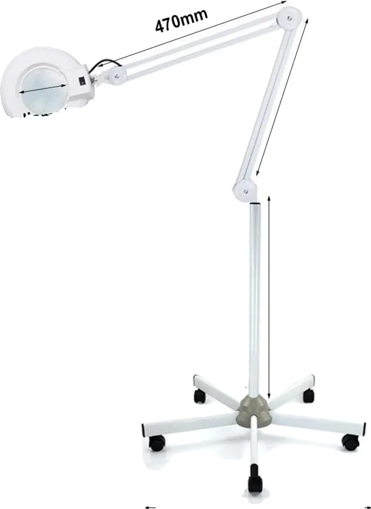 Lampe loupe LED grossissement 5x réglable - Éclairage blanc pour atelier