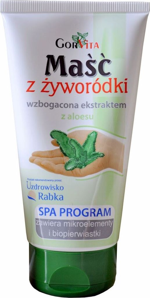 A tube of GORVITA cream with aloe extract.