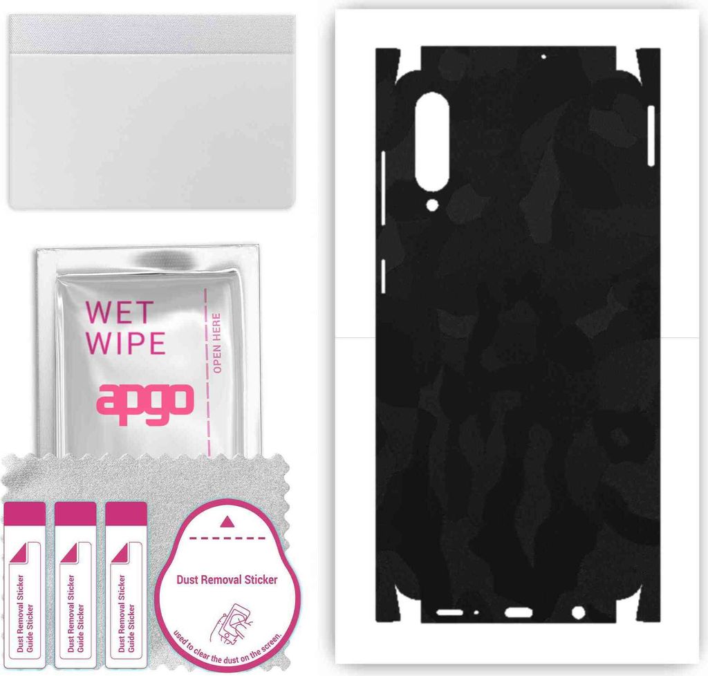 apgo Rückseite + Seiten Schutzfolie, Skin, kompatibel mit Samsung Galaxy A50s, Hinten Displayschutzfolie aus Vinylfolie, kratzfest, einfache Monta...