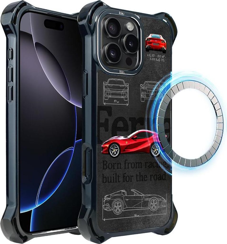Hülle für iPhone 16 Pro IBIZU DropGuard Ultra mit MagSafe, TechDrive, 812 Superfast