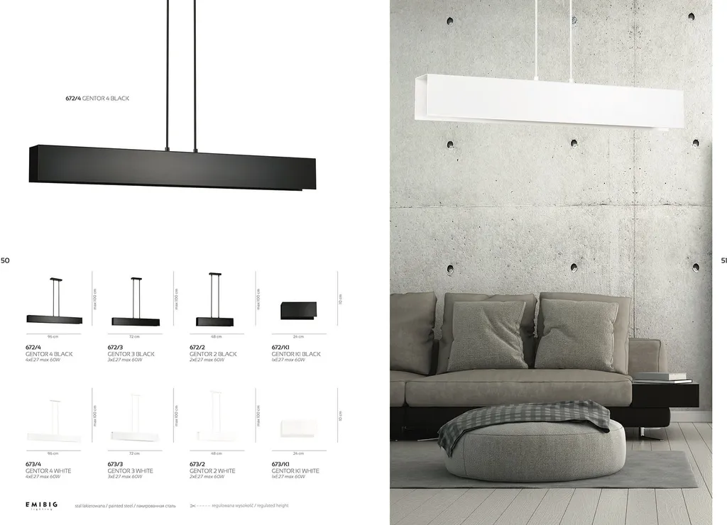 Lampe Suspension Noire E27 - Solution Éclairage Moderne GENTOR K1 - 3