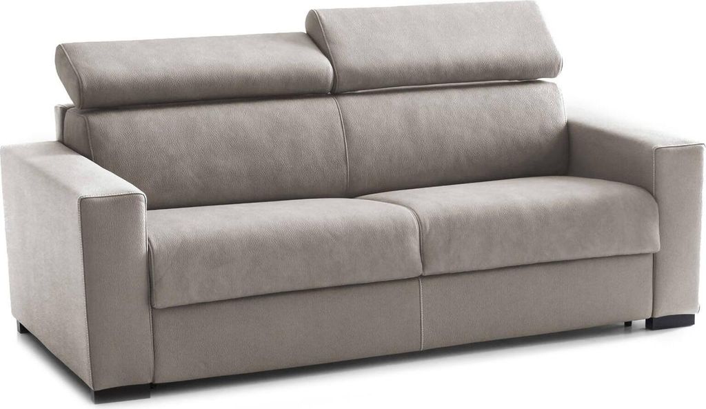 Schlafsofa Aiko, 3-Sitzer-Sofa, 100% Italy, Wohnzimmersofa mit drehbarer–ffnung, mit verstellbaren Kopfstützen und serienmäßigen Armlehnen, C...