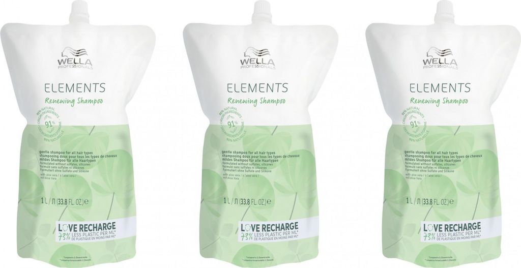 Elements Renewing Shampoo Nachfüllpack 3x1000 ml