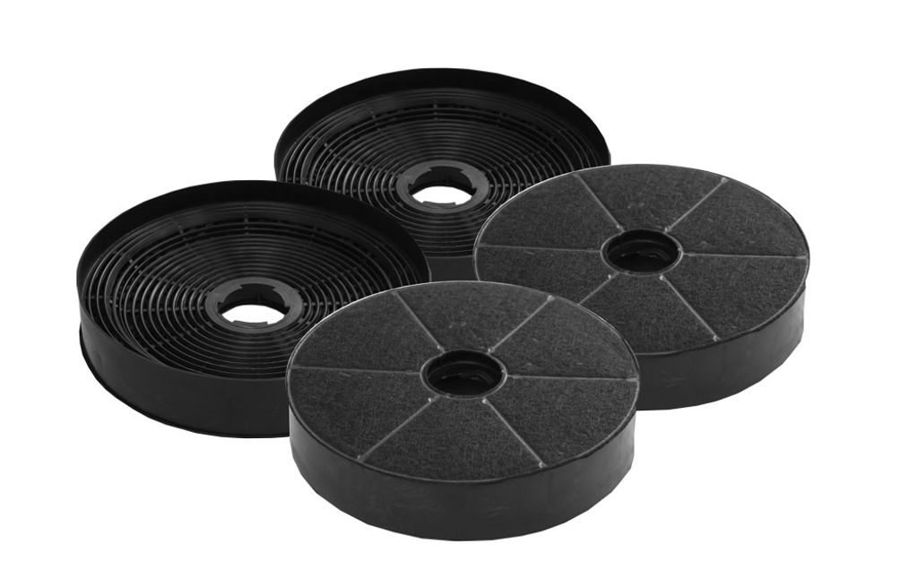 Amica 2 x runde Kassetten-Kohlefilter für Umluftbetrieb für KH 17188 E, KF17191