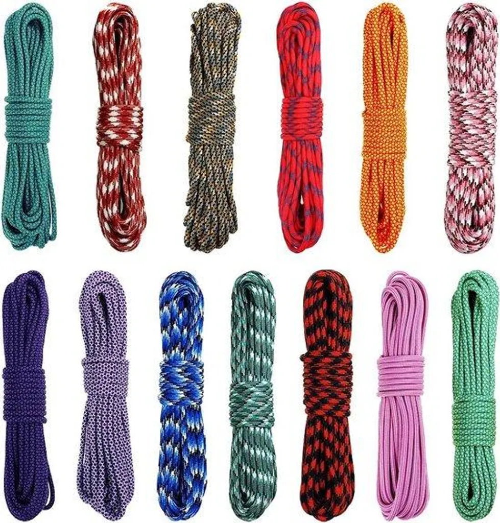 Kit Paracorde 550 Type III Multicolore en Nylon de 4 mm - 11 Cordes