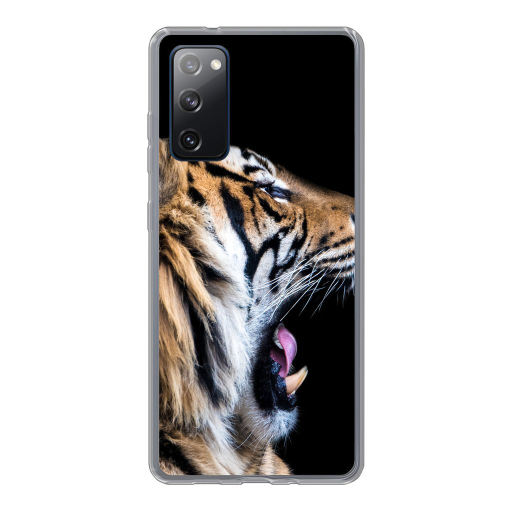 MuchoWow Handyhülle Schutzhülle Hülle für Samsung Galaxy S20 FE Tiger - Tiere - Porträt Silikon Softcase Handy Hülle - Abdeckung