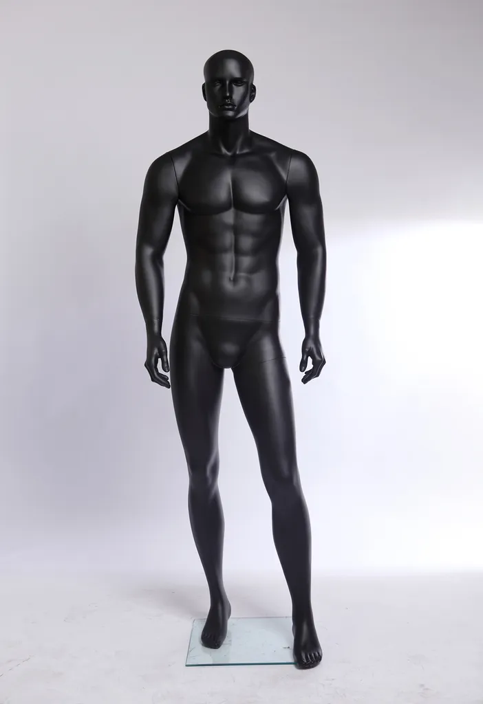 Mannequin Abstrait Homme Noir Mat XM11-8 Finition Laqué Haute Qualité