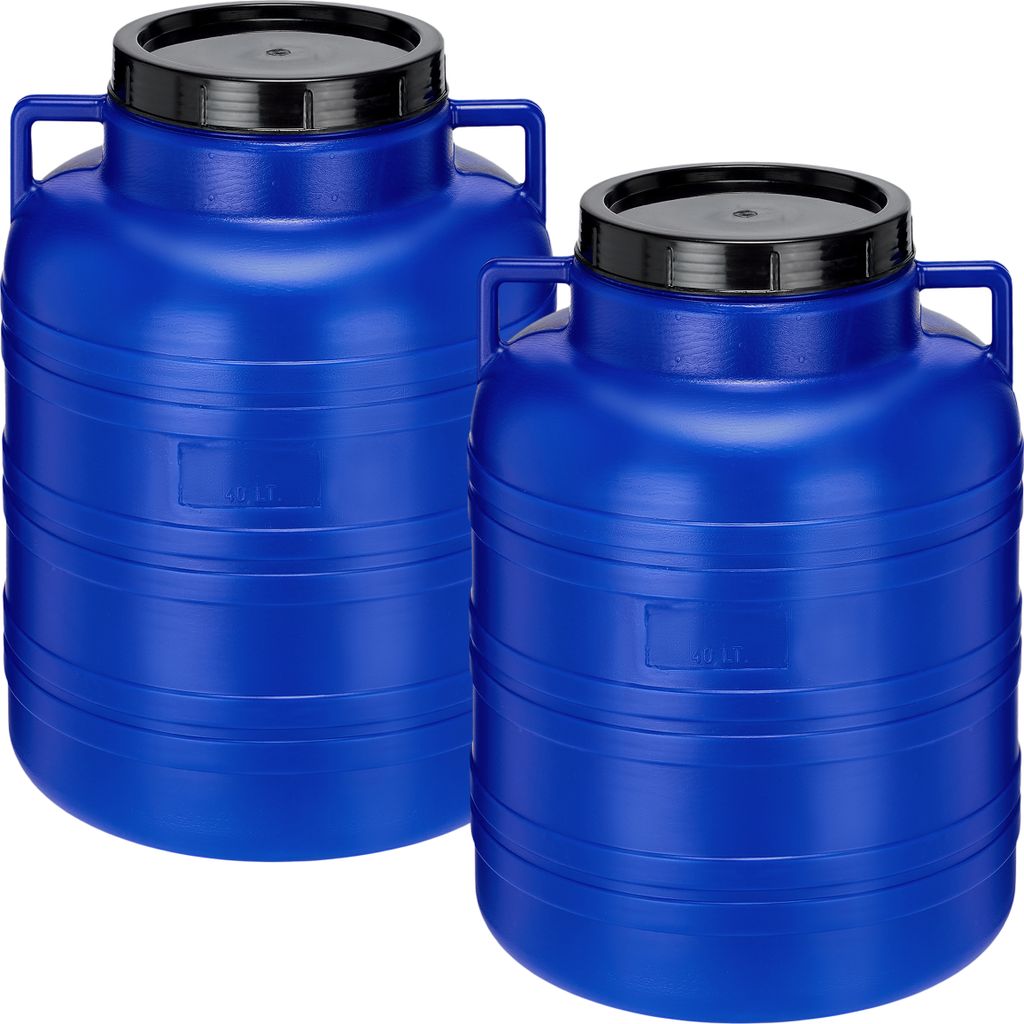 Set 40 Liter Futtertonne BPA-frei Lebensmittel-Fass Regentonne GD-0127