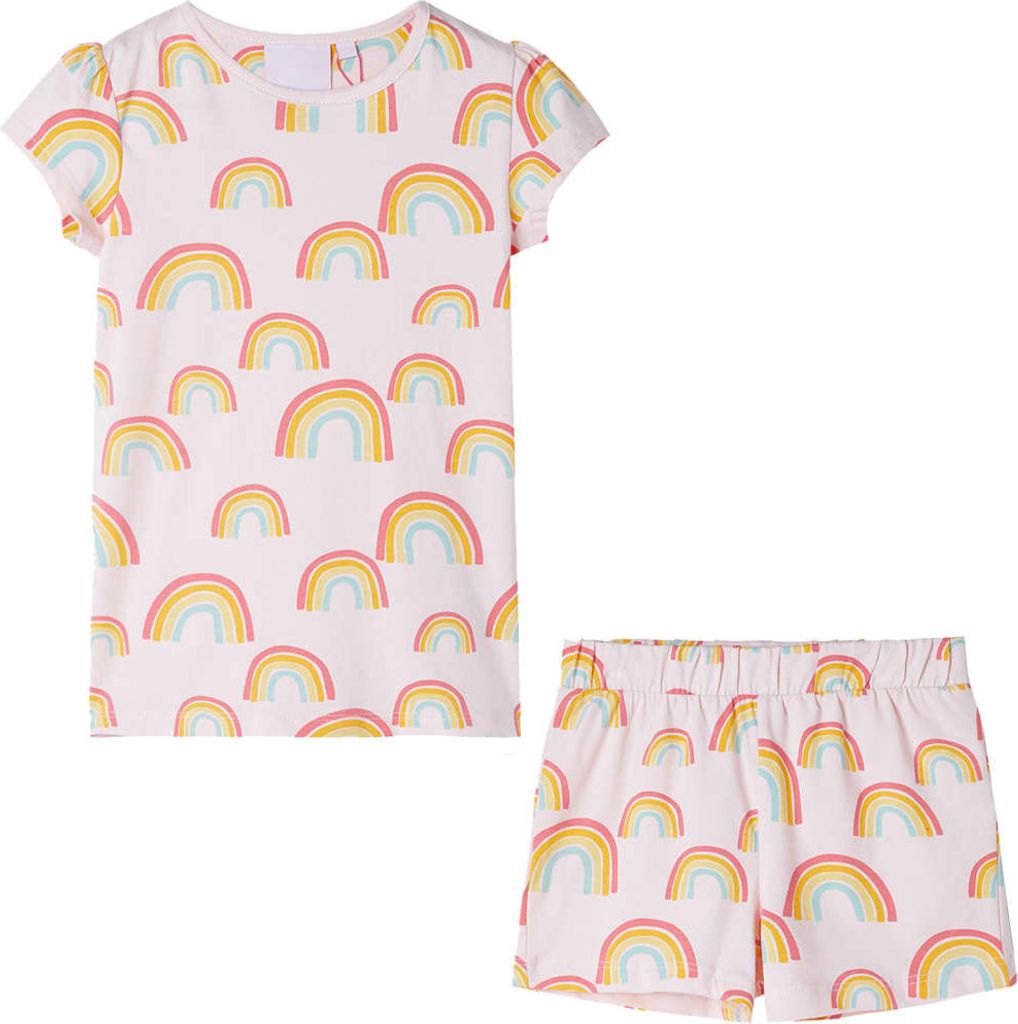 Kinderpyjama mit Kurzen Ärmeln Zartrosa 116