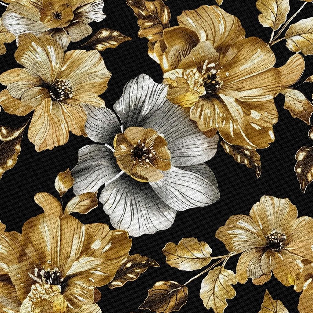 OUTDOOR DEKOSTOFFE OXFORD - Motiv Blumen I DX5412