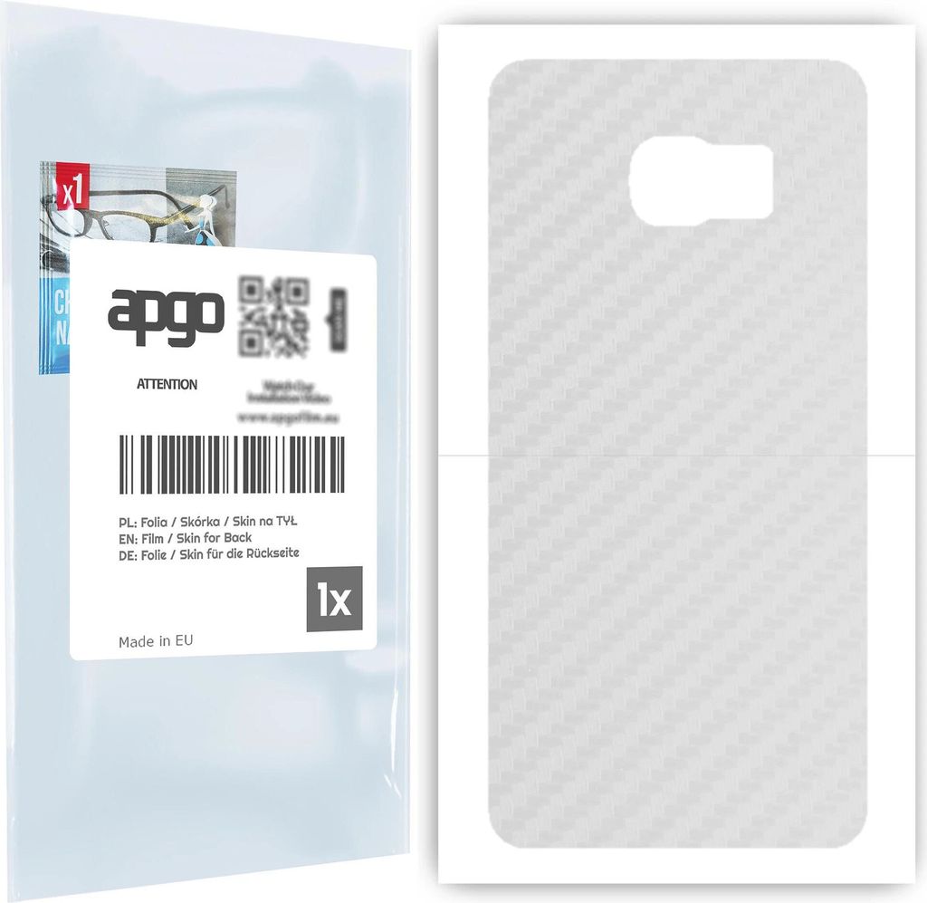 apgo Rückseite Schutzfolie für Samsung Galaxy S6 Edge+ SM-G928F - Hinten Schutzfolie Carbon Transparent (durchsichtig), Rückseite Folie schützt...