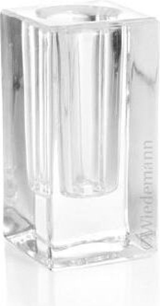 Glasleuchter für Spitzkerzen Ø 25 mm, eckige Form 60 mm Höhe