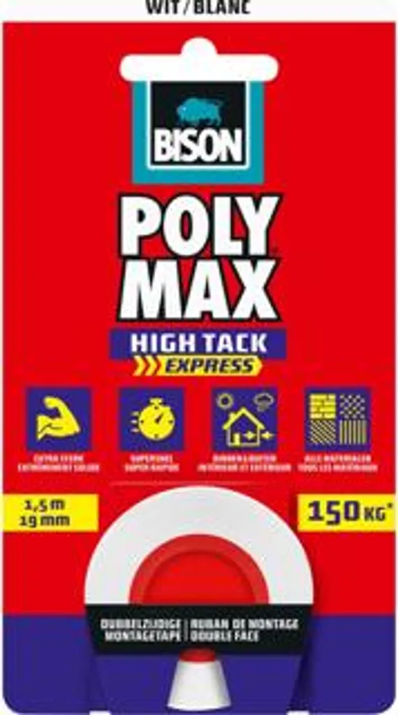 Réparer et coller avec le ruban Bison Poly Max blanc 1,5m lot de 2