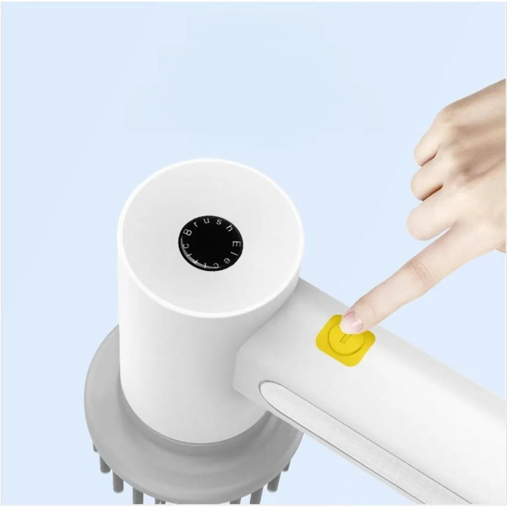 Brosse électrique pour vaisselle et cuisine rotative 360 Blanc 18cm - 3