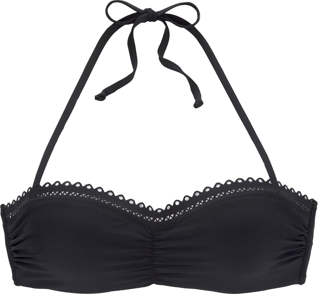 s.Oliver Bügel-Bandeau-Bikini-Top schwarz Größe 36 Cup B