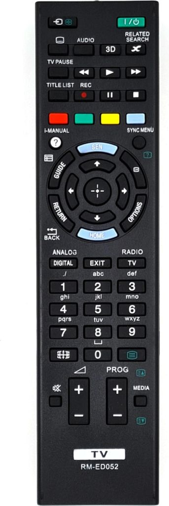 Ersatz Fernbedienung für SONY TV KDL-19BX200 | KDL-20G2000 | KDL-20G3000 |