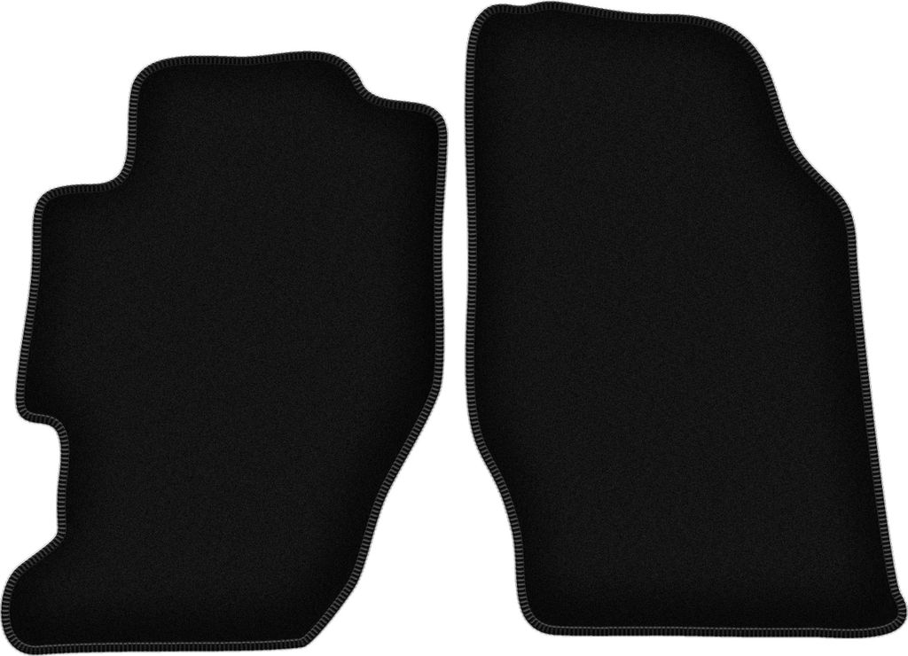 Wielganizator Velours-Autoteppiche vorne – passend für Honda Accord VI (Coupe, Bj. 1998-2002) – schwarz, passgenau, mit Befestigungen set 2 Stk.