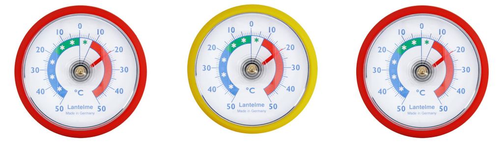 Kühlschrankthermometer Sonderedition Fußball Weltmeisterschaft Spanien Thermometer Set 3-tlg. Temperatur + - 50°C Selbstklebend Gefrierschrank