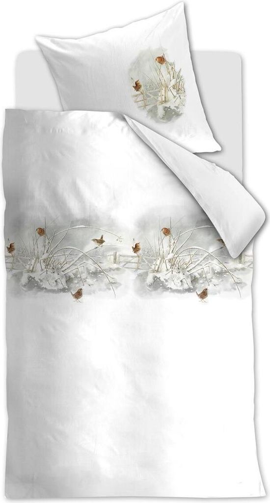 Marjolein Bastin Biber-Bettwäsche-Garnitur King Winter Farbe Natural Größe 155x220+80x80
