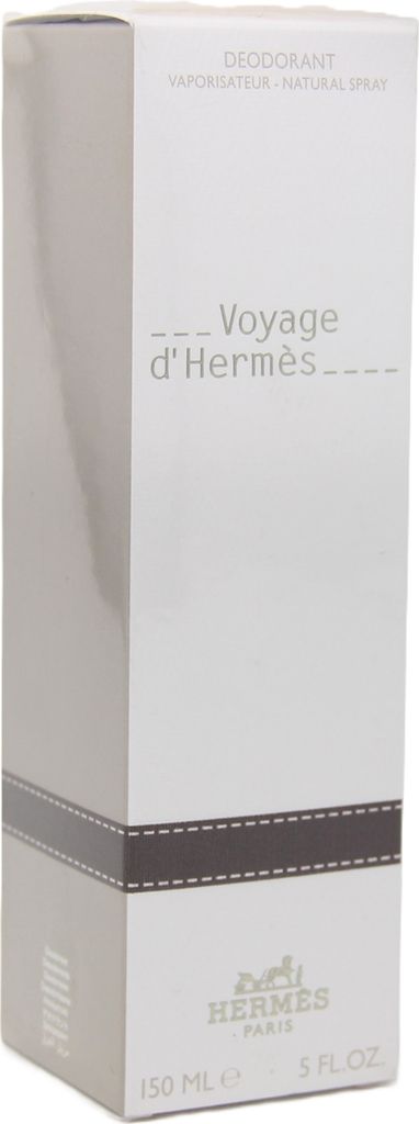 A white box for a deodorant spray with branding and product details.