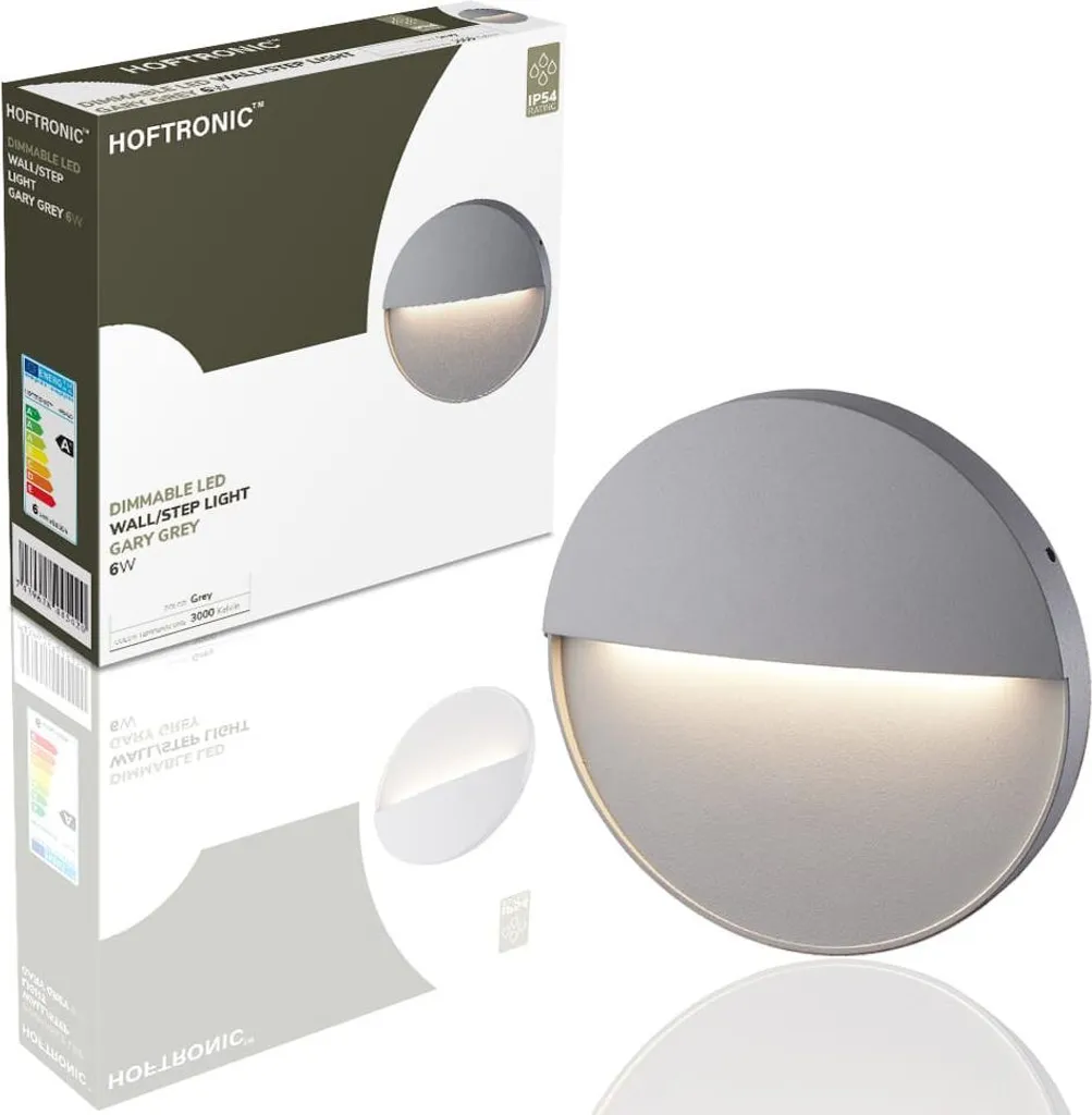 Applique Murale LED Design IP54 Gris 3000K pour Balcon et Façade Maison - 8