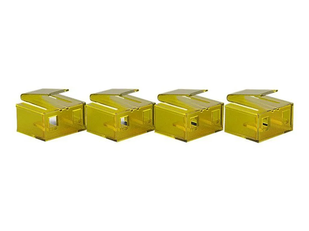 Lindy 40483 Lin RJ45 Blocco porta 20 pezzi senza chiavi | Codice giallo - 4