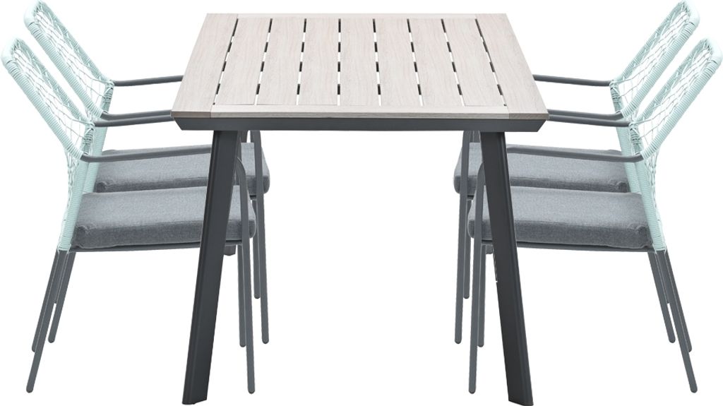 Garden Impressions 5-teiliges dining Set Dido und Vigo soft grün