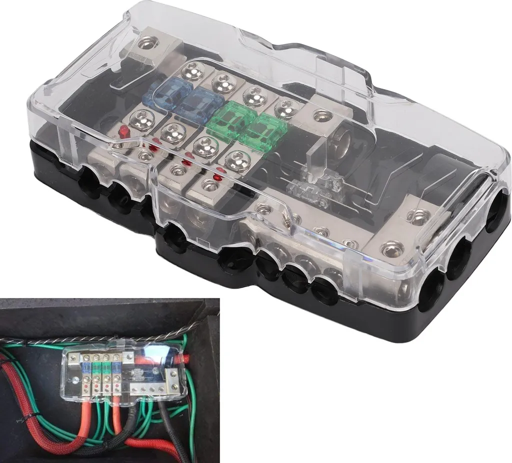 Bloc de distribution de fusibles audio 4 voies LED pour UTV et Van