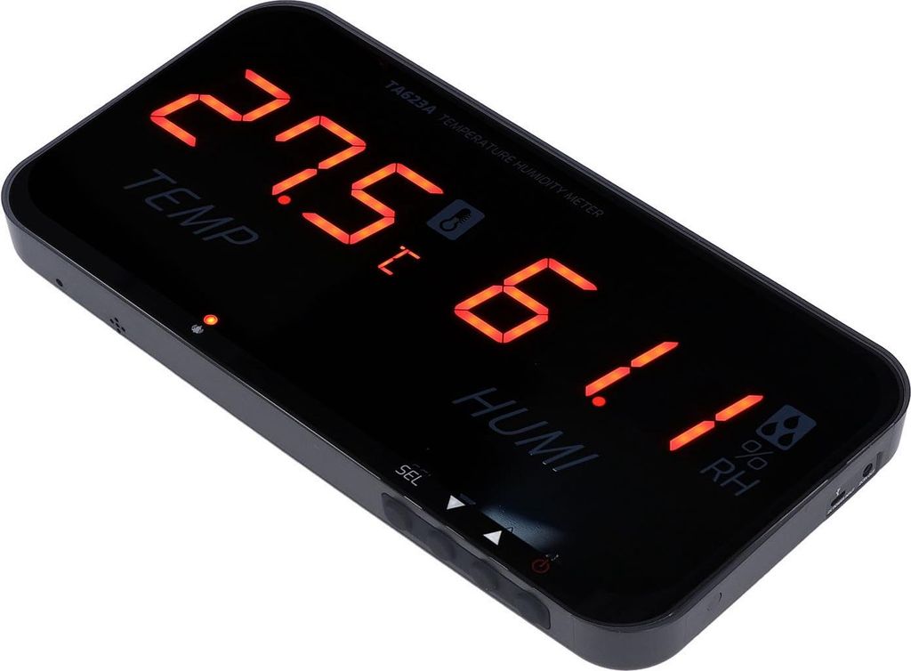 Walfront Temperatur- und Luftfeuchtigkeitsmesser Digitalanzeige Hygrometer LED Gew?chshaus Gro?er Bildschirm