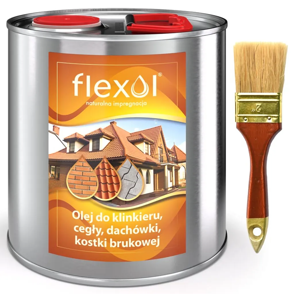 Olio Protettivo Clinker e Pietra FLEXOL 2,5L + Pennello | Effetto Ravvivante