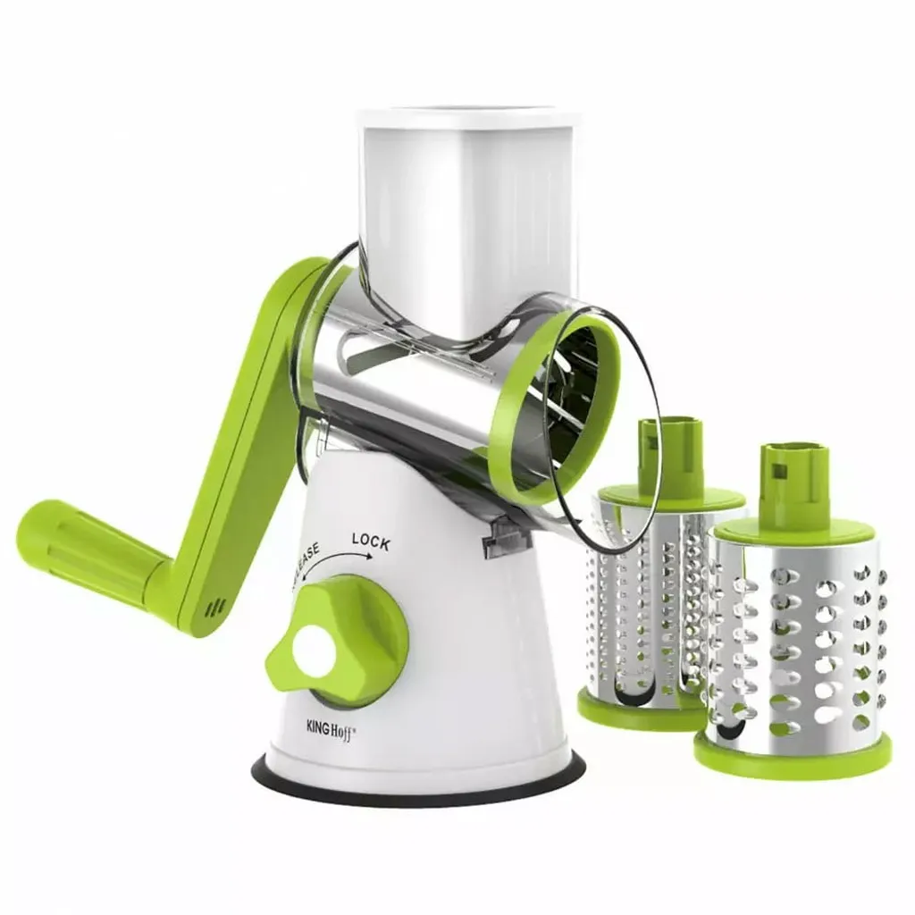 Grattugia Multifunzione Kinghoff 31878 3-in-1 in Acciaio Inox