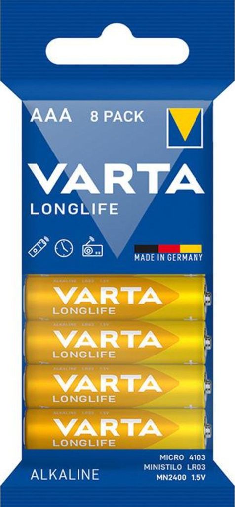 Varta 4103, Alkali, Zylindrische, 1.5 V, 44.5 mm, 10.5 mm, Produktbild 