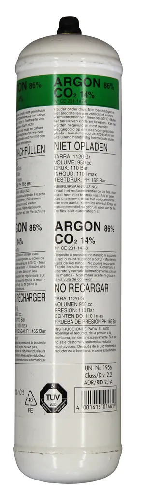 Gaz Argon Elmag 54102 haute pureté pour poste à souder TIG et MIG