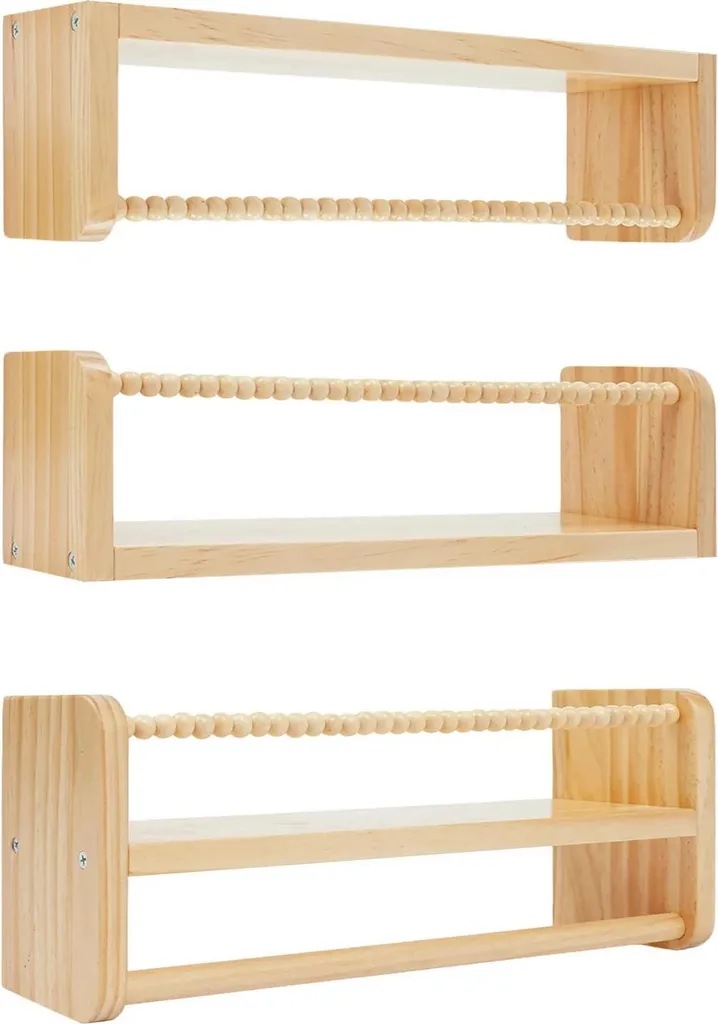 Lot de 3 étagères murales en bois noir 40x10 cm pour un rangement chic