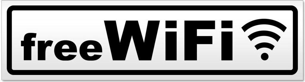 Kiwistar - Autoaufkleber - Schwarz - 60 x 16 cm - Free WiFi - Hinweis Aufkleber Sticker für Auto, Kfz, Fahrrad, PKW, LKW