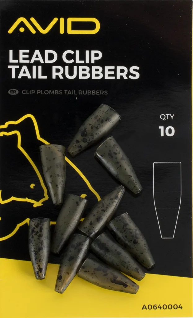 Clips Plomb Camouflés Avid Carp Outline avec Tail Rubbers résistants