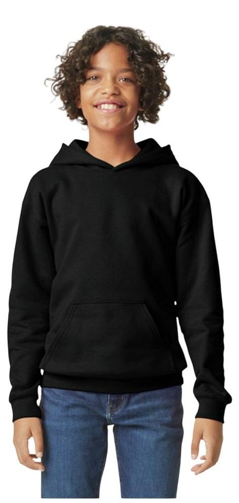 Gildan - "Softstyle" Kapuzenpullover Mittelschwer für Kinder FK3332 (XS) (Schwarz)